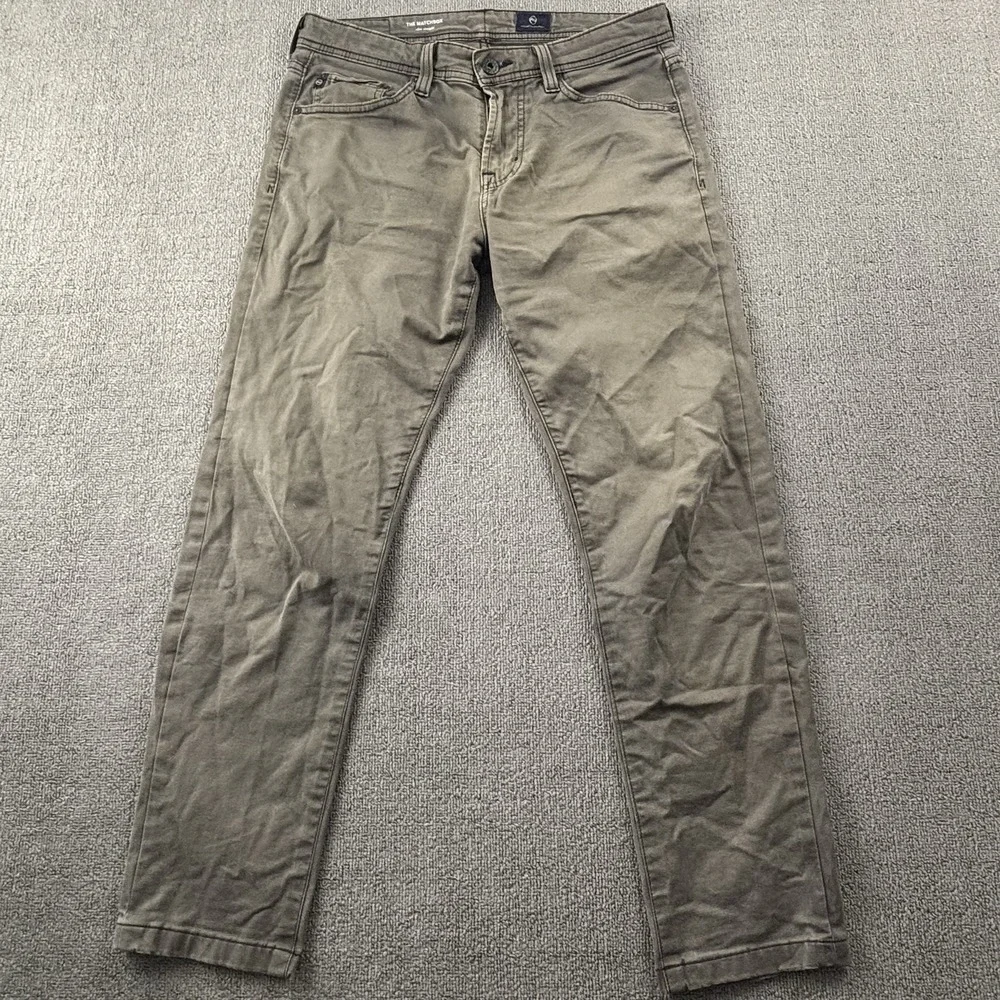 AG Adriano Goldschmeid Pants Adult Size 29W 29L Green Jeans Trouser Casual Men's